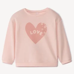 Sweat molleton print cœur 