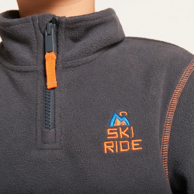 Sweat polaire de ski à col zippé pour garçon