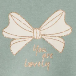 Sweat uni en molleton print love pour bébé fille