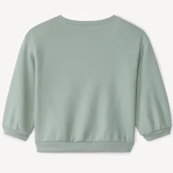 Sweat uni en molleton print love pour bébé fille