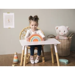 Table maternelle blanche