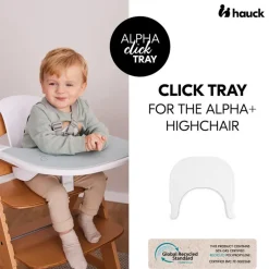 Tablette chaise haute Alpha Click Tray Blanc