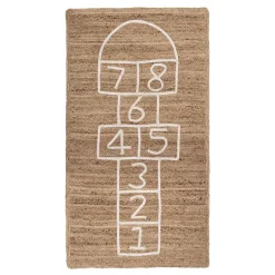 Tapis de chambre en jute Marelle 80 x 150 cm