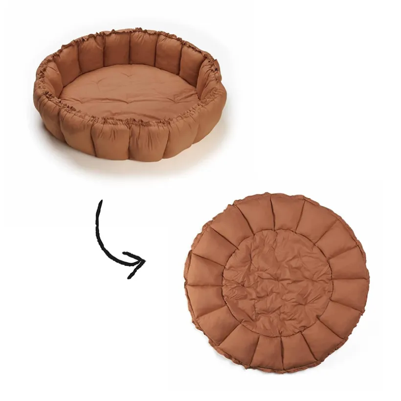 Tapis de jeu et bac de rangement 2 en 1 Bloom tawny brun