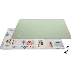 Tapis de jeu réversible en mousse ferme/circuit