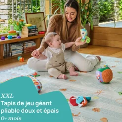 Tapis d'éveil XXL pliable et réversible 200 x 180 cm