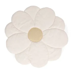 Tapis fleur Ø 110 cm écru