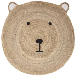 Tapis rond Ourson en jute