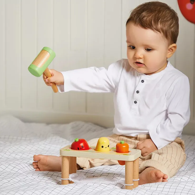 Tap Tap Légumes en bois avec marteau