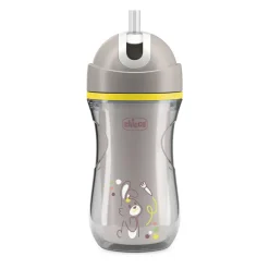 TASSE A PAILLE DE SPORT GRIS 14M+