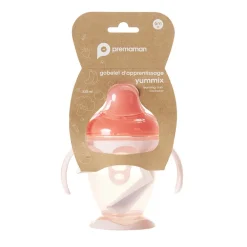 Tasse d'apprentissage à anses 180 ml rose
