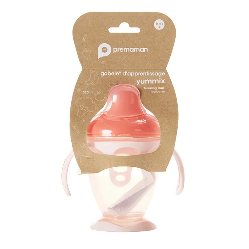 Tasse d'apprentissage à anses 180 ml rose