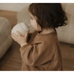 Tasse d'apprentissage Bubble anti-fuite silicone Full Sand