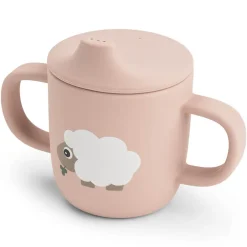 Tasse d'apprentissage en silicone Tiny farm Rose