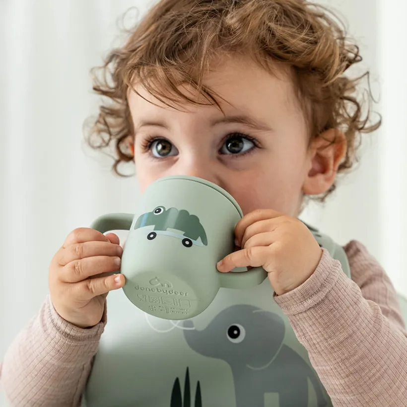 Tasse d'apprentissage en silicone Playground Vert