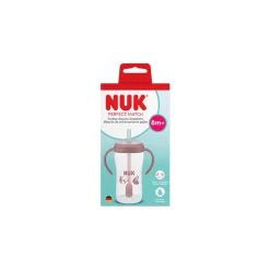 TASSE D'APPRENTISSAGE PAILLE PERFECT MATCH 260ML ROSE 8M+