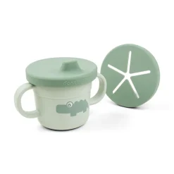 Tasse d'apprentissage & snack 3 en 1 Foodie Croco vert