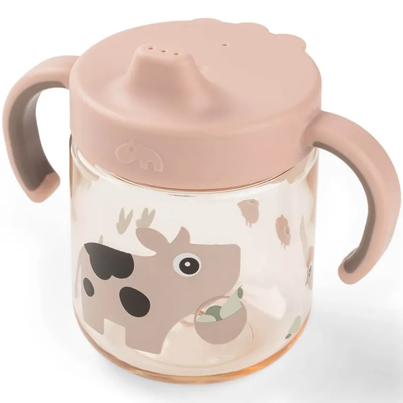 Tasse d'apprentissage Tiny farm Rose