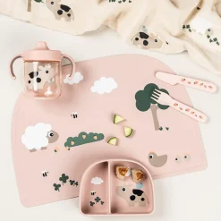 Tasse d'apprentissage Tiny farm Rose