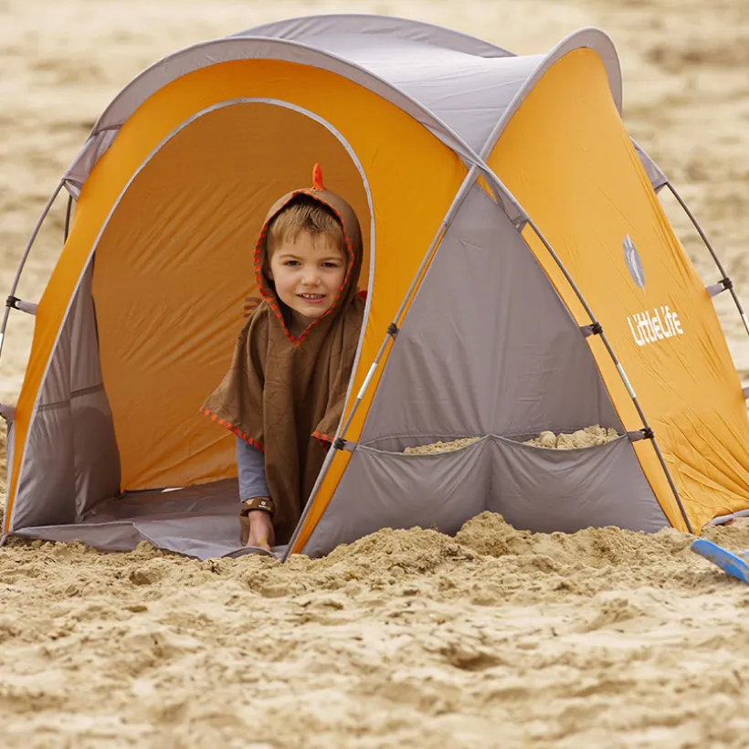 Tente de plage anti-UV compacte orange