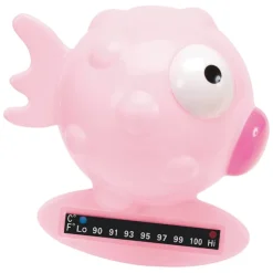Thermomètre de bain avec bande thermique - Poisson rose