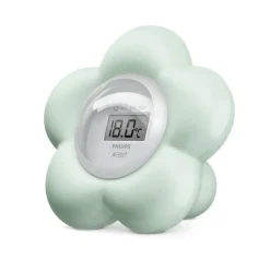 Thermomètre étanche forme fleur - Vert Mint