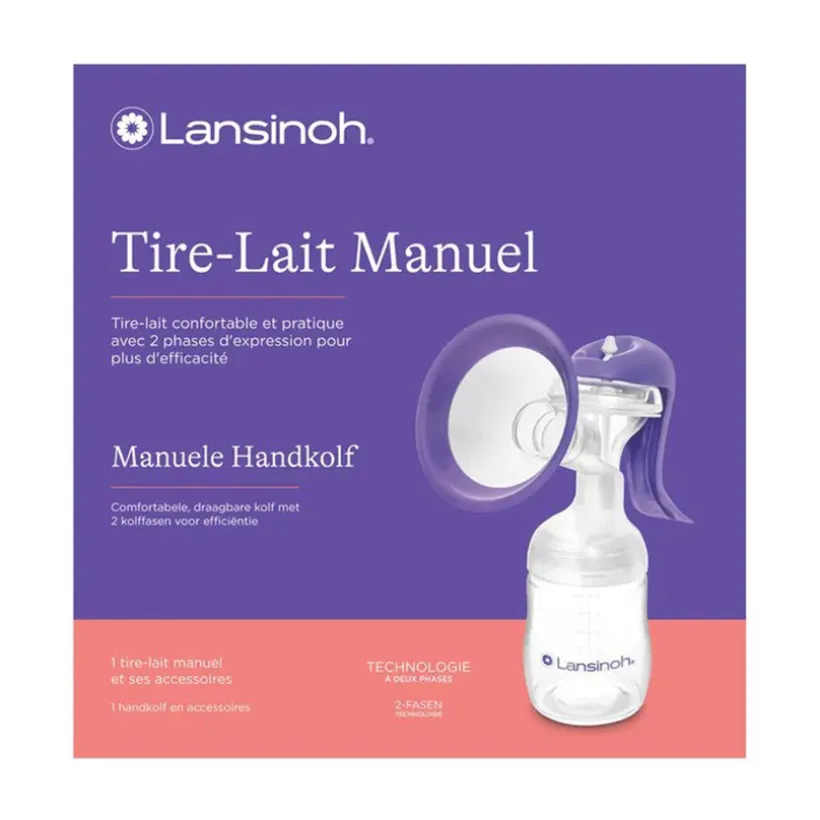 Tire-lait manuel avec accessoires violet