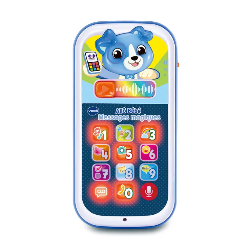 Téléphone interactif Allô bébé Messages magiques bleu
