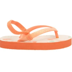 Tongs à bride pailletée imprimé cœurs pour fille avec lanière selon l'âge