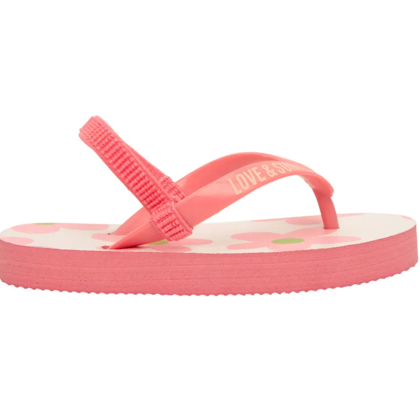 Tongs bride printée imprimé fleurs pour fille avec lanière selon l'âge
