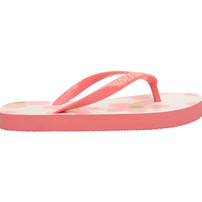 Tongs bride printée imprimé fleurs pour fille avec lanière selon l'âge
