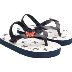 Tongs imprimé et badge papillons pour bébé fille
