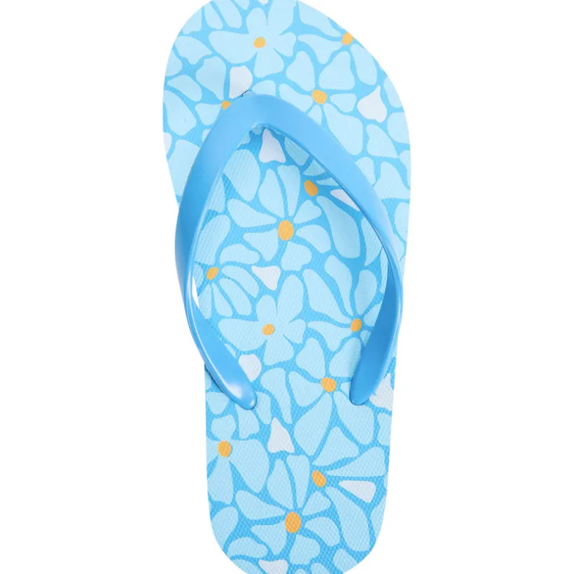 Tongs imprimé fleurs pour fille avec lanière selon la pointure