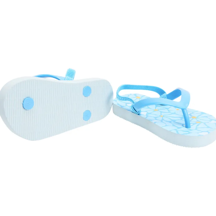 Tongs imprimé fleurs pour fille avec lanière selon la pointure