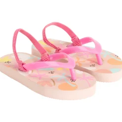 Tongs imprimé palmiers arty pour fille avec lanière selon l'âge