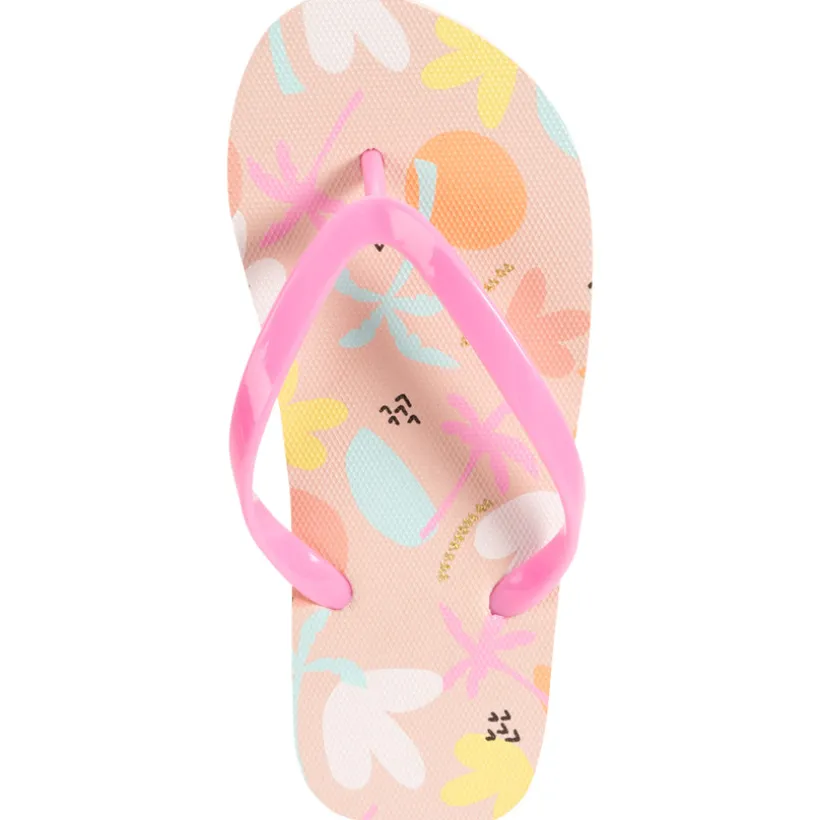 Tongs imprimé palmiers arty pour fille avec lanière selon l'âge
