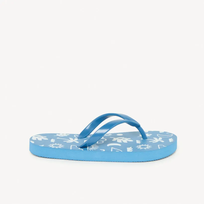 Tongs imprimé plage pour garçon avec lanière selon la pointure