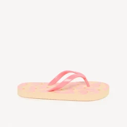 Tongs imprimé pétales pour fille avec lanière selon la pointure