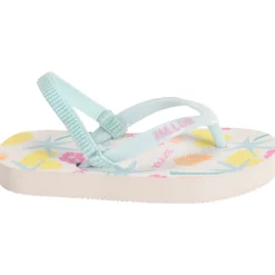 Tongs imprimé été et bride printée pour fille avec lanière selon l'âge