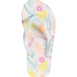 Tongs imprimé été et bride printée pour fille avec lanière selon l'âge