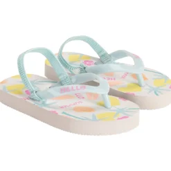 Tongs imprimé été et bride printée pour fille avec lanière selon l'âge