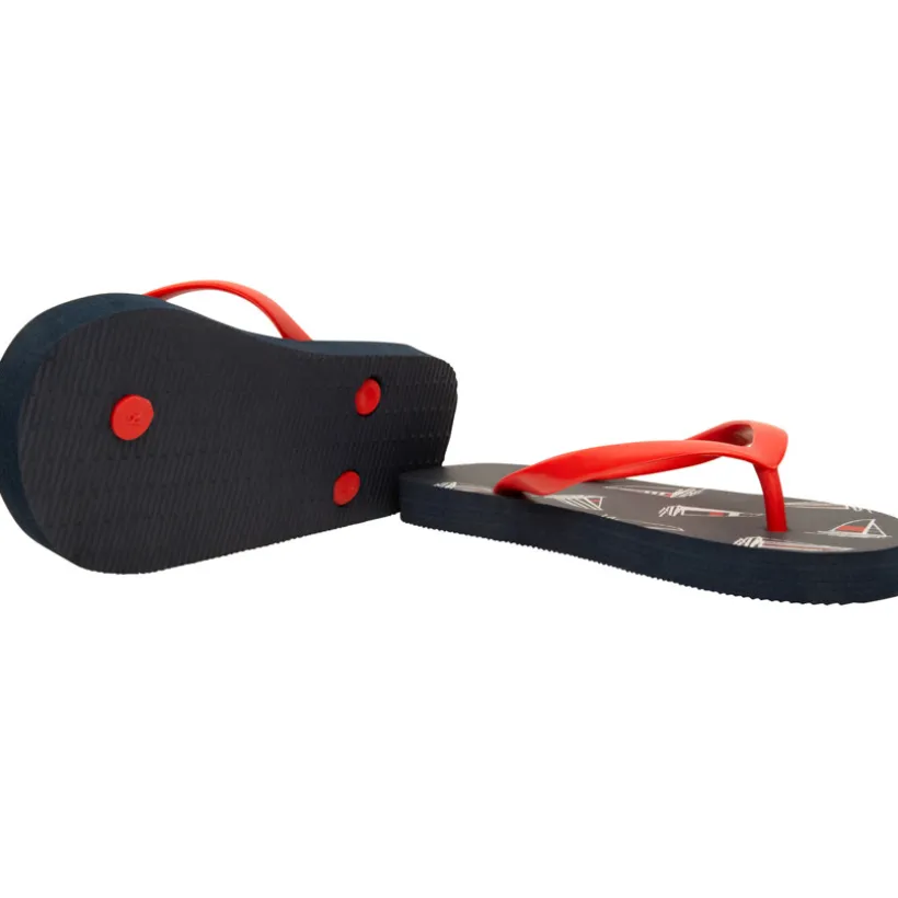 Tongs imprimé voiliers pour garçon avec lanière selon l'âge