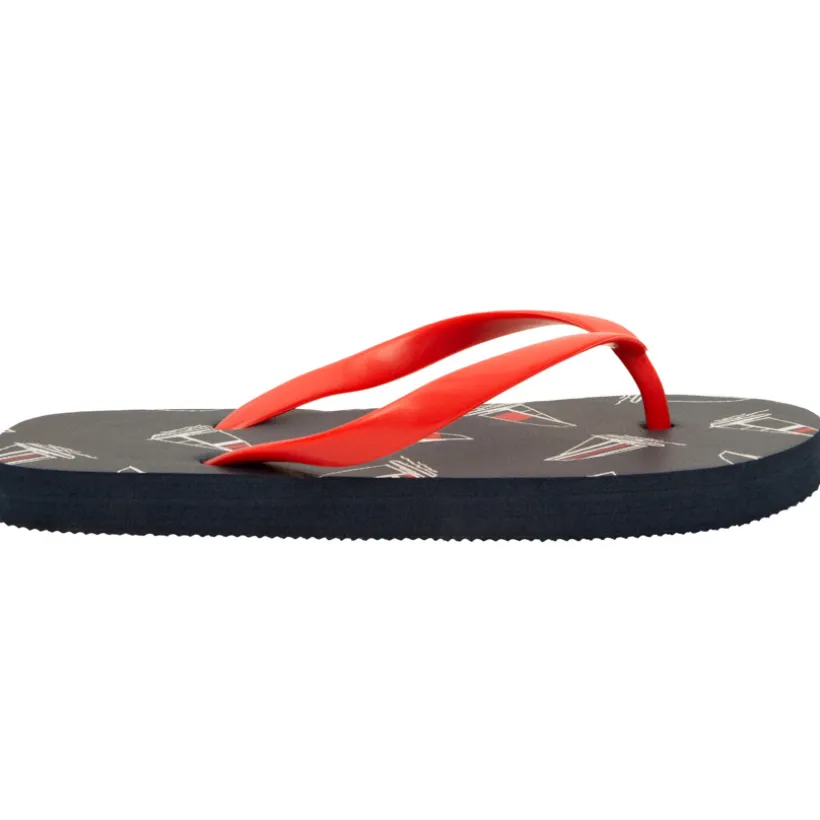 Tongs imprimé voiliers pour garçon avec lanière selon l'âge