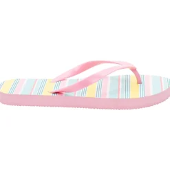 Tongs à rayures multicolores pour fille avec lanière selon l'âge