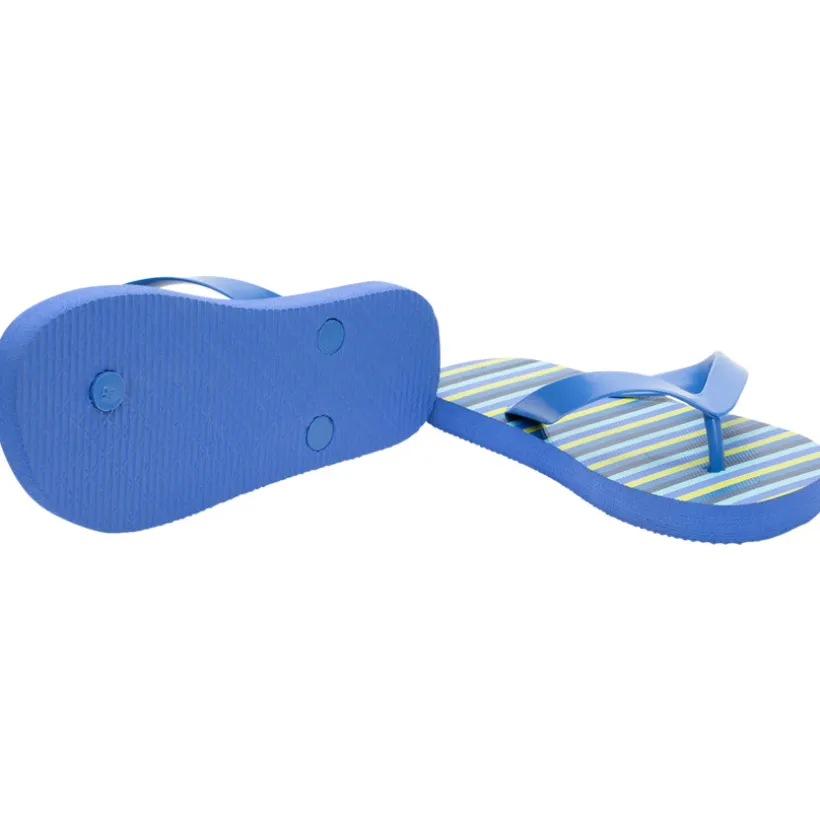 Tongs à rayures multicolores pour garçon avec lanière selon l'âge