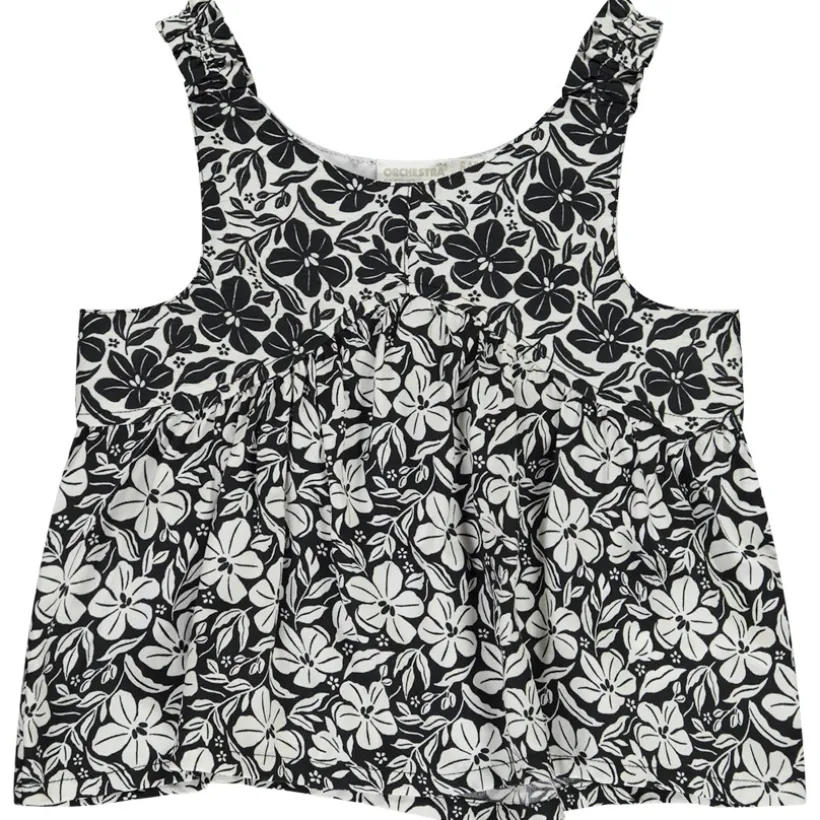 Top à bretelles imprimé fleuri pour fille