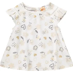 Top à manches courtes volantées en satin pour bébé fille