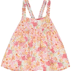 Top péplum effet crépon imprimé floral pour fille