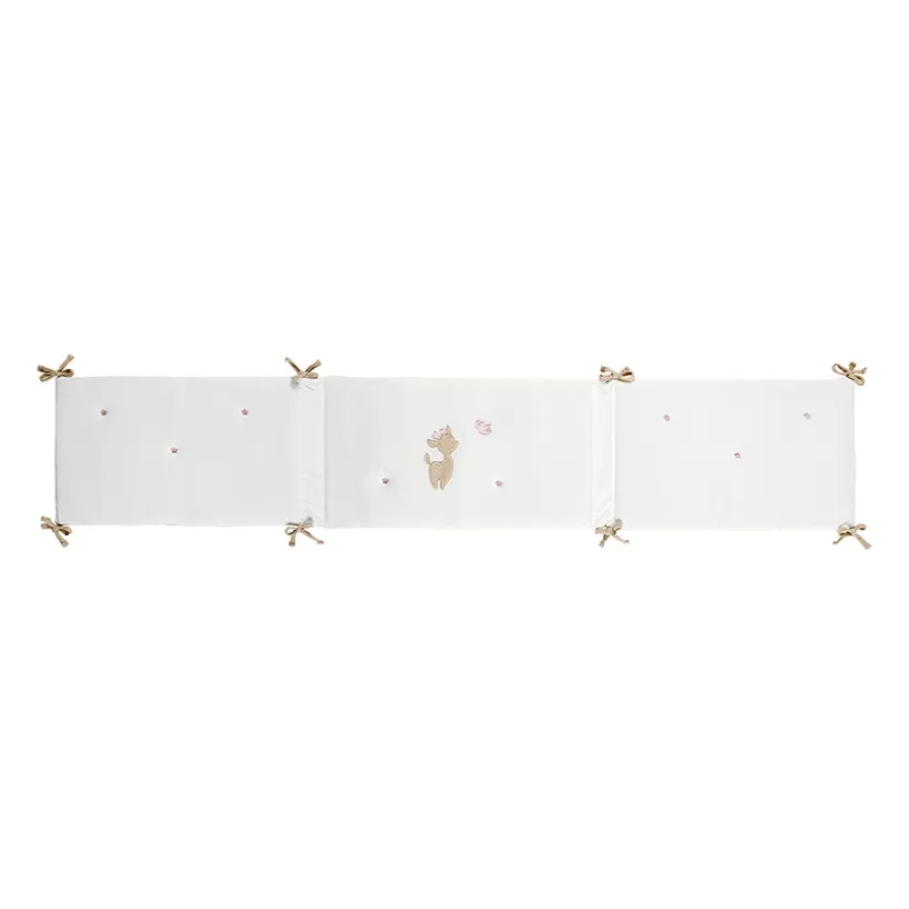 Tour de lit - Fanfan - velours - Blanc - 180 cm