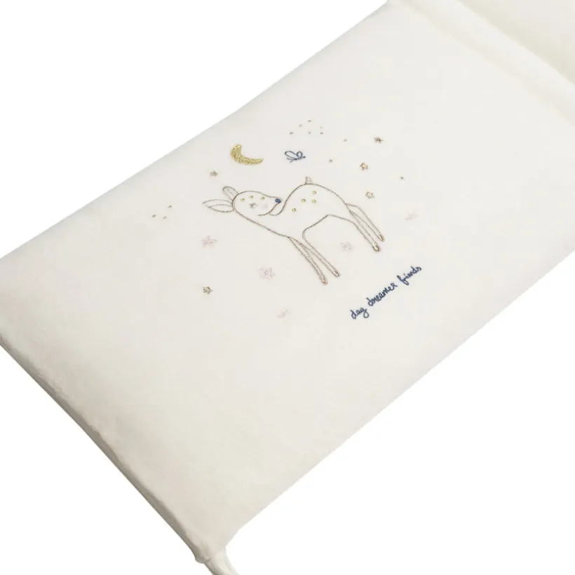 Tour de lit 3 pans en velours Little Deer écru